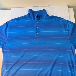 Nike Golf, Fit Dry, Men's Blue Striped Golf Shirt